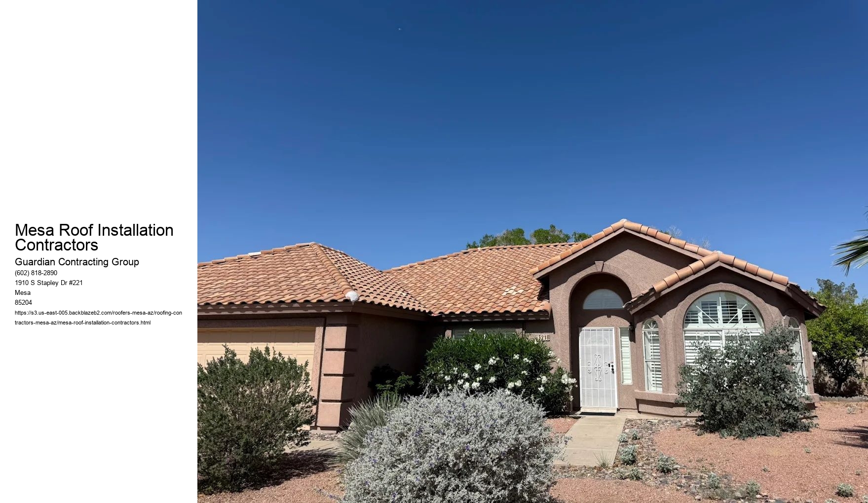 Mesa Roof Installation Contractors