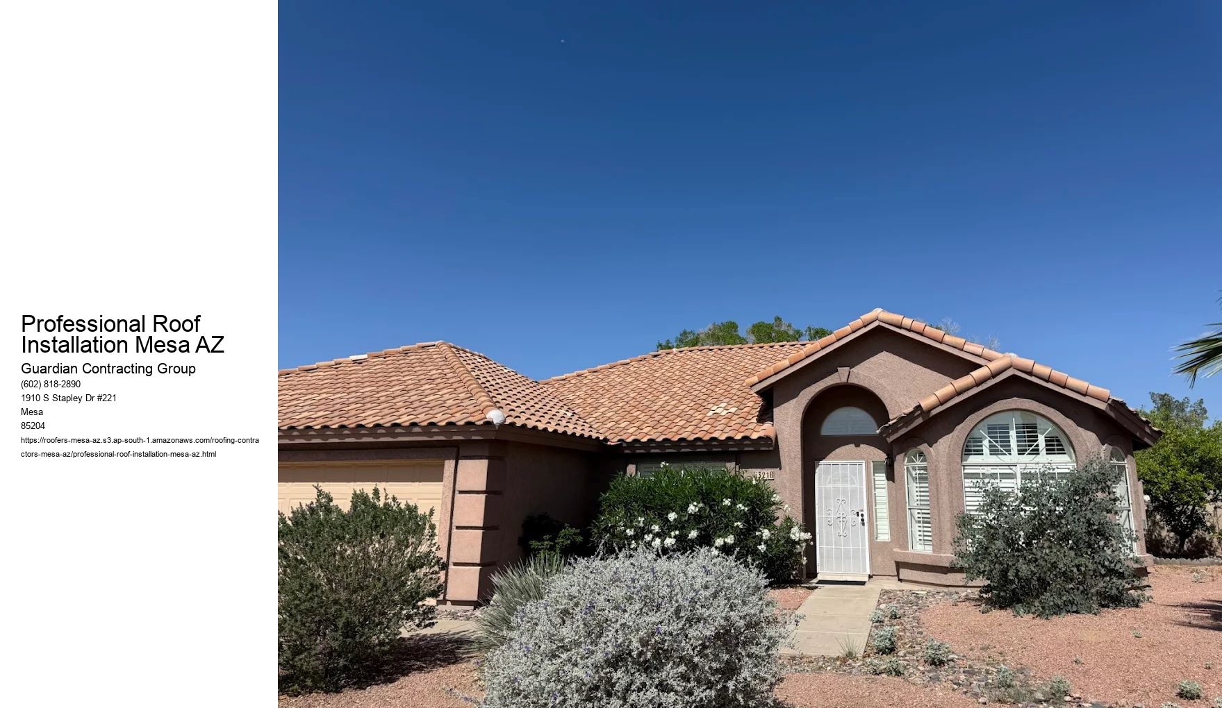 Professional Roof Installation Mesa AZ